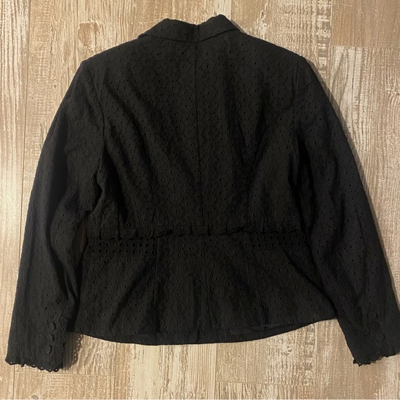 CAbi black eyelet Flamenco jacket 6 - Picture 3 of 12
